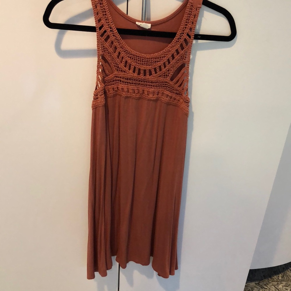 Rust orange garage flowy dress